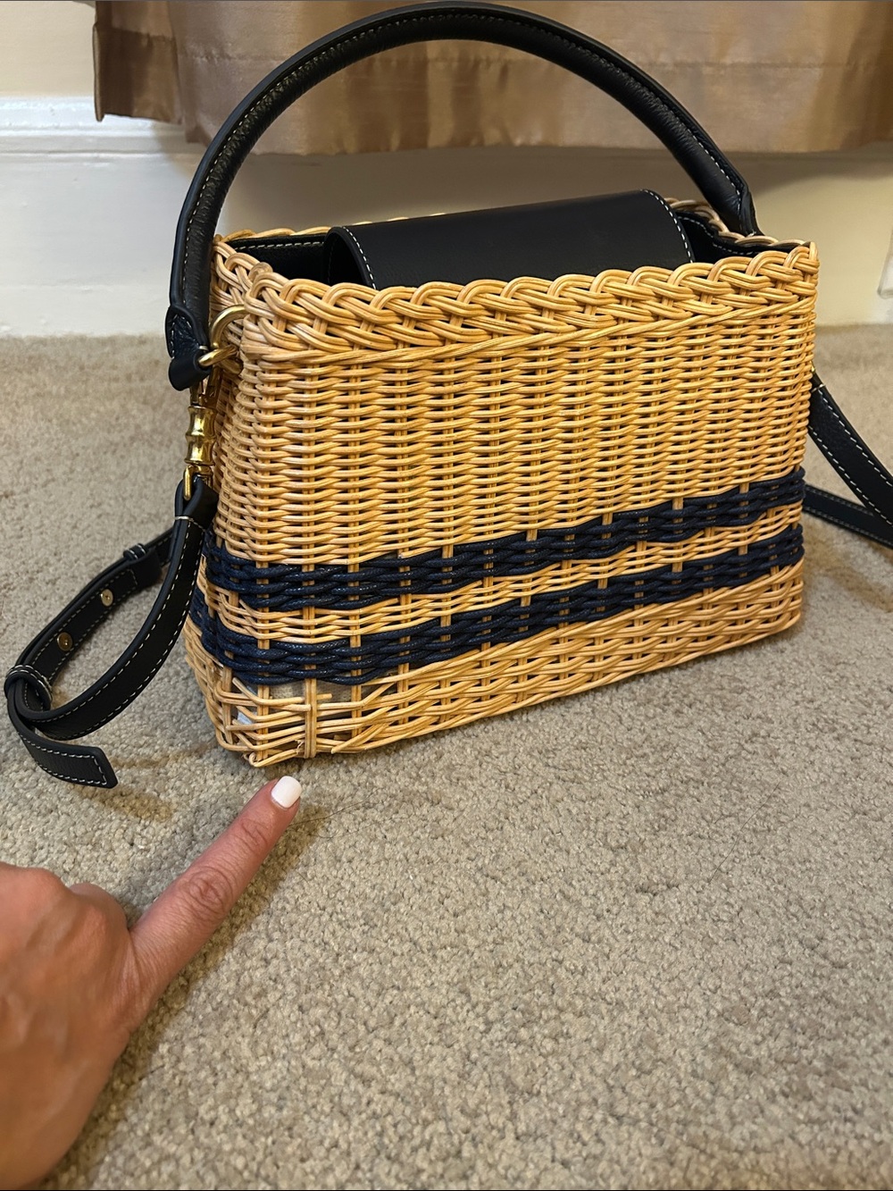 J.McLaughlin Faith Wicker Handbag - Picture 12 of 16